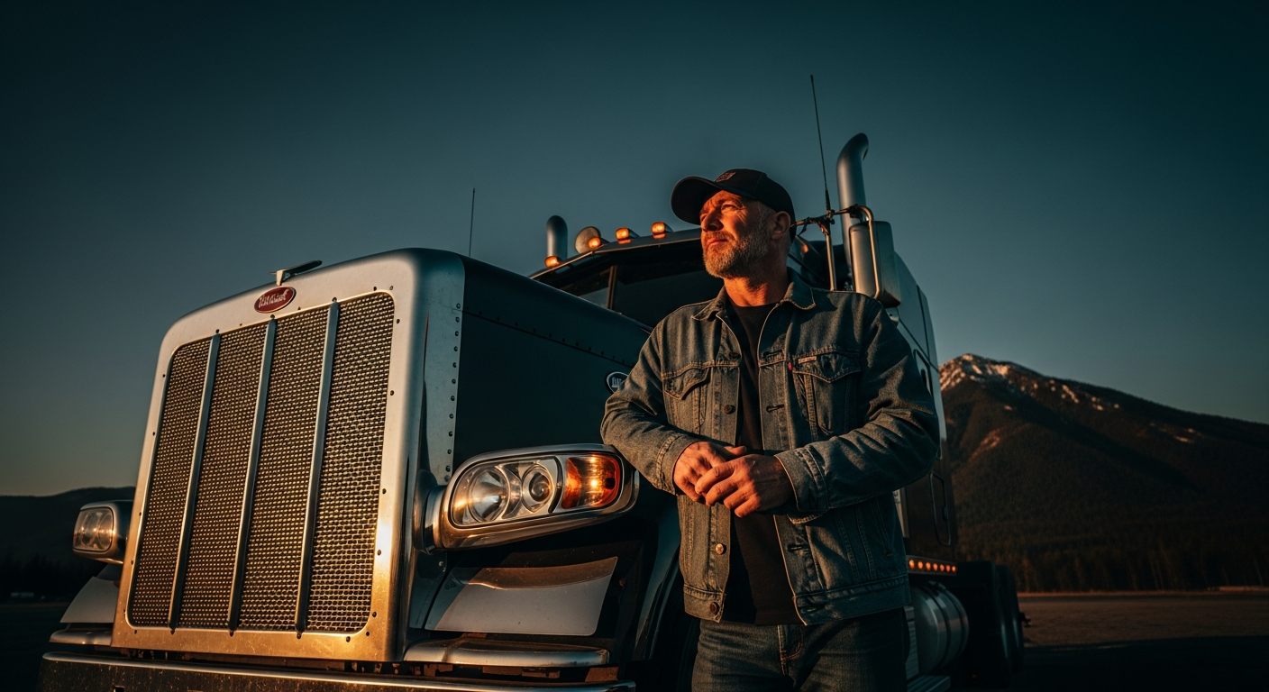 Independent owner-operator with truck